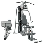 A close-up of the dual pivot pec/reverse fly arms on the Home Gym G4 Life Fitness, highlighting their range of motion