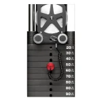 A detailed shot of the 3x3" 11-gauge steel uprights and machined aluminum pulleys, emphasizing Functional Trainer FT-1 Rogue quality construction