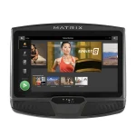 A detailed shot of the Comfort Arc seat with reclining mesh seatback on the Bike R50 Recumbent Matrix 22 inch XUR