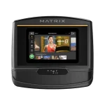 A detailed shot of the Comfort Arc upright seat on the Bike U50 Recumbent Matrix 10 inch XER, emphasizing its ergonomic design