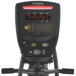 A detailed shot of the Elliptical xR6x Seated Octane cushioned seat, showing its 45-degree angle and adjustment options