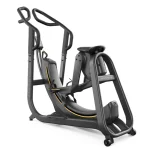 A person demonstrating a high-intensity workout on the Matrix S-Force Power Resistance Cardio, showing its unique motion