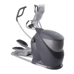 A person exercising on the Elliptical Q47x Home Octane, demonstrating its natural running motion and engaging with the handlebars