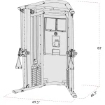 A person performing a functional training exercise on the Home Gym G7 Life Fitness, highlighting the Cable Motion technology