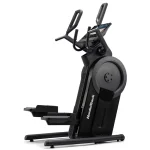 A person performing a low-impact stair-stepping workout on the NEW Step Climber XL NordicTrack, showing its 16-inch touchscreen