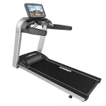 A person running comfortably on the Treadmill L7 Achieve Landice, showcasing its design