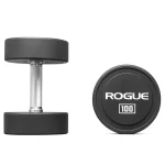 A single Dumbbell Urethane Rogue 25LB, prominently displaying its 25LB weight, black urethane head, and chrome handle