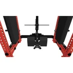 A view of the Functional Trainer FM-HR Red side, emphasizing how its weight source is integrated to minimize overall depth