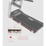 A visual diagram or close-up of the Treadmill L7 Achieve Landice Orthopedic Suspension System, highlighting its cushioning elements