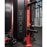 A visual emphasizing the robust 3x3" 11-gauge steel uprights and heavy-duty construction of the Functional Trainer FML-6 Red, integrated with the Monster Lite Rack