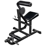 Ab Crunch and Back Extension Machine Black with sun dial adjustment and weight plate peg
