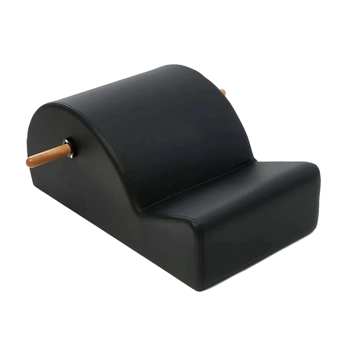 Activemine Spine Corrector Pilates featuring premium wood side handles and black vinyl upholstery Activemine Spine Corrector Pilates featuring premium wood side handles and black vinyl upholstery