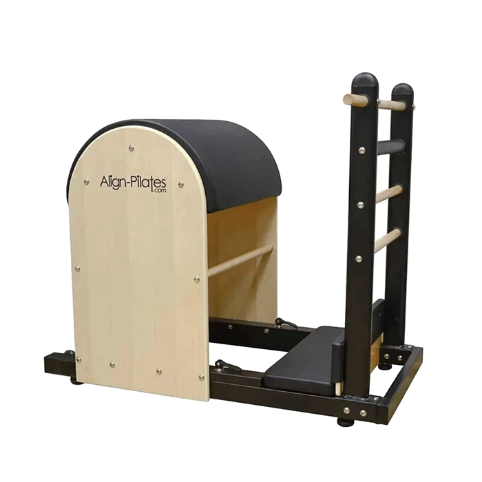 Align Pilates Ladder Barrel RC with North American Maple rungs and black steel base Align Pilates Ladder Barrel RC with North American Maple rungs and black steel base