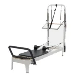 Allegro 2 Reformer with Tower and Mat and DURO Springs in Dove grey upholstery