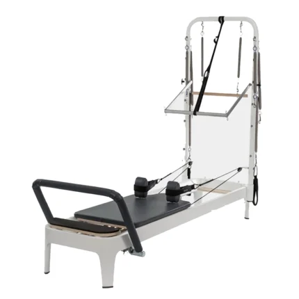 Allegro 2 Reformer with Tower and Mat and DURO Springs in Dove grey upholstery
