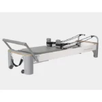 Bravo Eco-Friendly Pilates Reformer Dove with sustainable wood frame and Dove grey upholstery