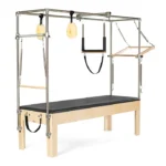 CenterLine Cadillac Trapeze Table with stainless steel frame and wood core base