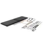 CenterLine Tower and Mat Retrofit Kit with stainless steel frame and black upholstery