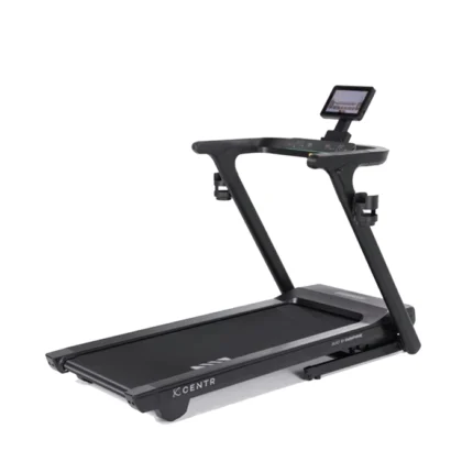 Centr Runr S Treadmill with 10 Screen displaying streaming video apps