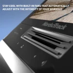 Close-up of the 16-inch touchscreen on the NEW Step Climber XL NordicTrack, displaying an iFIT workout gym