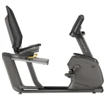 Close-up of the 16" XIR touchscreen on the Bike R50 Recumbent Matrix 16 inch XIR, displaying interactive features