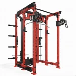 Close-up of the Functional Trainer FM-6 Black patent-pending pulley system, highlighting the single weight source and the 2:1/1:1 ratio capabilities