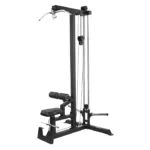 Commercial Lat Pulldown Row Machine with 10-gauge steel frame and high-pulley lat bar