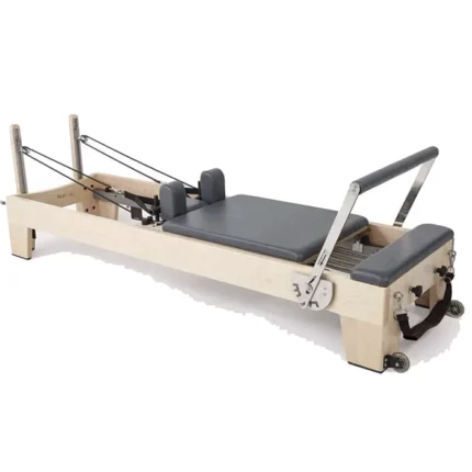 Elina Pilates Elite Wood Reformer Machine in premium rock maple finish