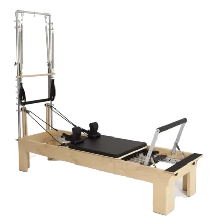 Elina Pilates Physio Wood Reformer with Tower in premium rock maple