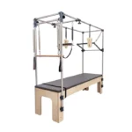 Fitkon Pilates Cadillac Trapeze Table with premium wood frame and stainless steel tower