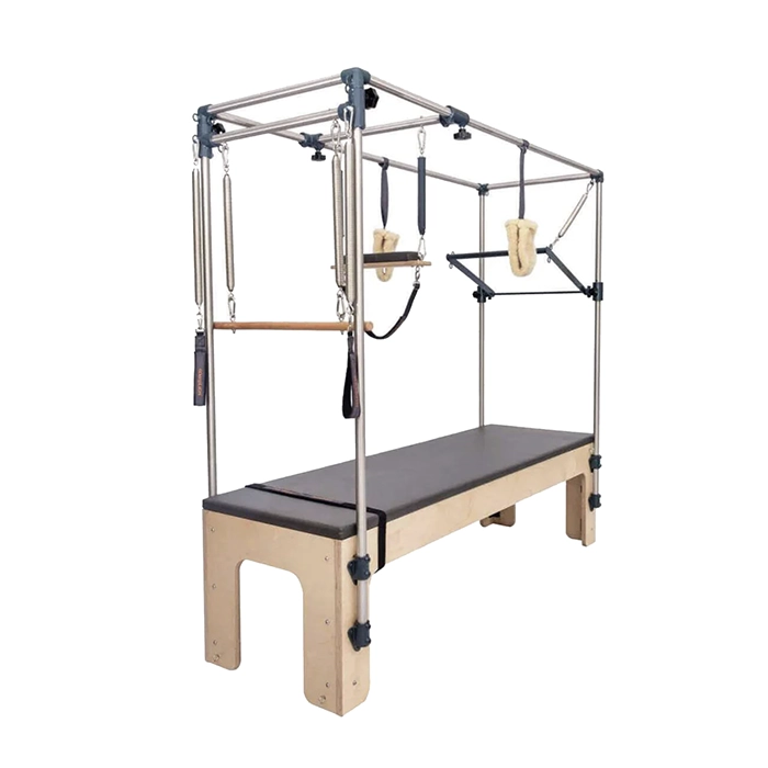 Fitkon Pilates Cadillac Trapeze Table with premium wood frame and stainless steel tower Fitkon Pilates Cadillac Trapeze Table with premium wood frame and stainless steel tower