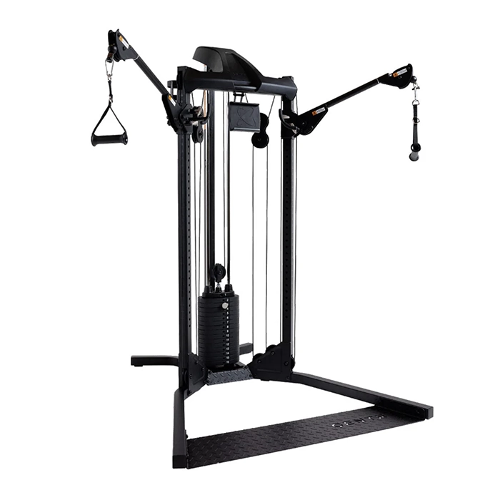 Front view of the Centr 1 Home Gym Functional Trainer installed in a modern compact room Front view of the Centr 1 Home Gym Functional Trainer installed in a modern compact room