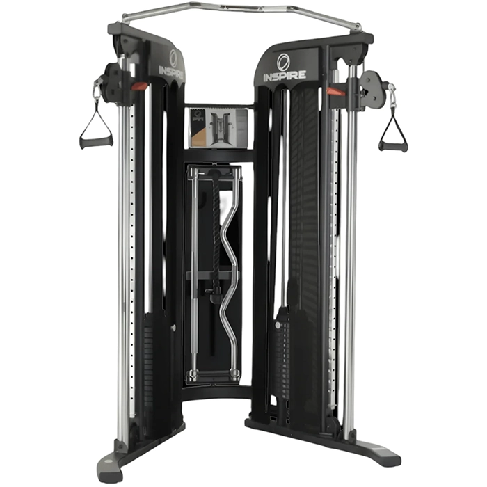 Front view of the Inspire FT1 Functional Trainer installed in a home gym Front view of the Inspire FT1 Functional Trainer installed in a home gym