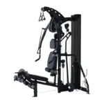Front view of the Inspire Fitness M3 Multi Gym set up in a modern home gym space