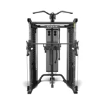 Front view of the SF6 Smith Functional Trainer set up in a home gym