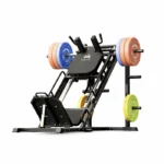 Leg Press Hack Squat Machine AH1 Plate Set loaded with black 320LB bumper plates