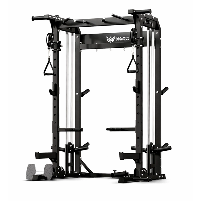 Major Fitness Power Rack F22 Standard with dual independent cable pulleys and sandwich J-hooks