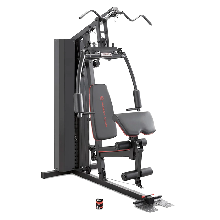 Marcy Club 200lb Home Gym MKM-81010 featuring the selectorized weight stack and heavy-duty frame