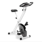 Marcy Foldable Upright Exercise Bike NS-652 Foldable Upright Exercise Bike in a compact home gym setting
