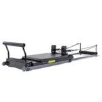 Metro IQ Reformer with Library Wheels extended for home Pilates workout