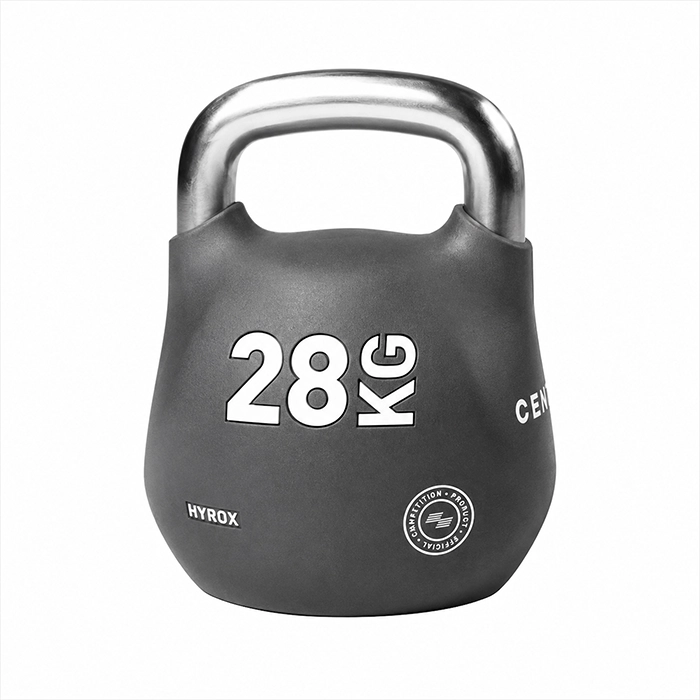Official HYROX 28kg Octo Kettlebell weight showcasing the eight-sided shell Official HYROX 28kg Octo Kettlebell weight showcasing the eight-sided shell