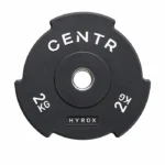 Official HYROX 2kg Edge Bumper Plate with weight markings visible on the edge