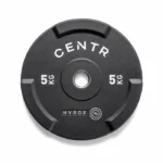 Official HYROX 5kg Edge Bumper Plate with weight markings visible on the edge