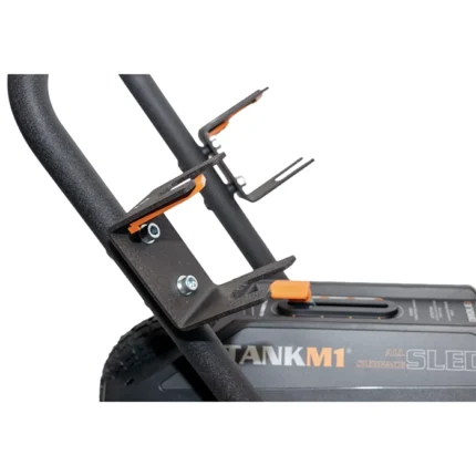 Pair of TANK M1 Dumbbell Cradles Sled Traction attached to the front frame of a magnetic sled