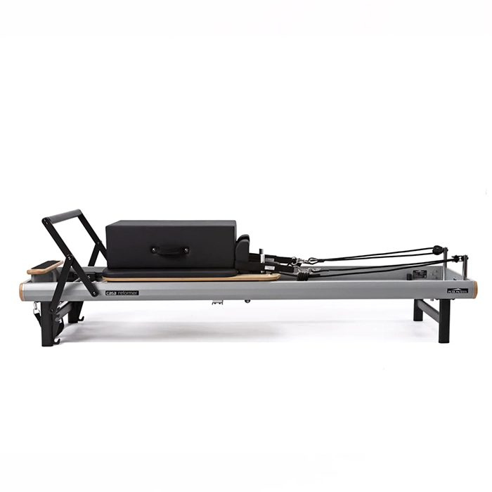 Peak Pilates Casa Reformer Bundle with aluminum frame and black upholstery Peak Pilates Casa Reformer Bundle with aluminum frame and black upholstery