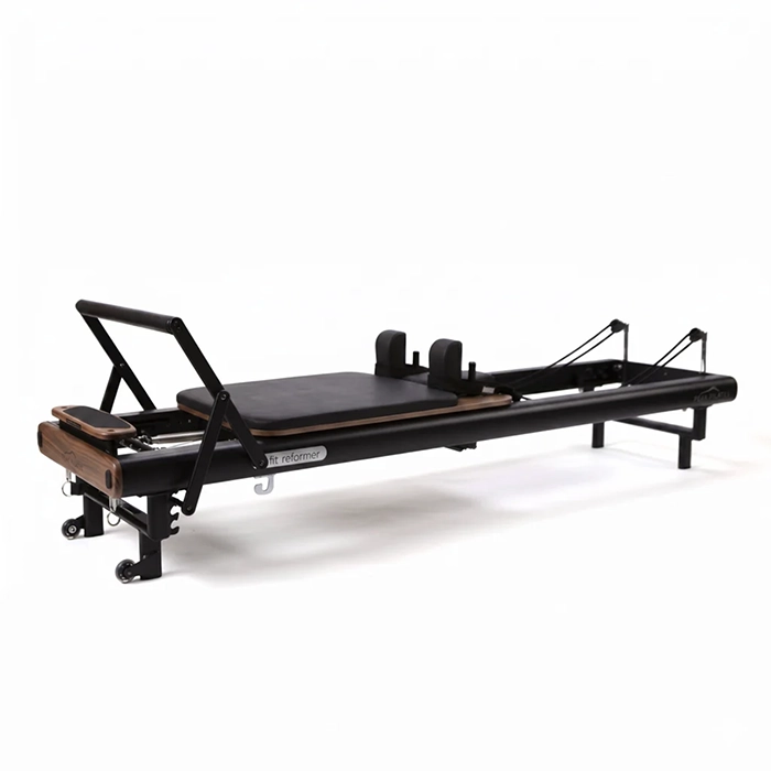 Peak Pilates fit Reformer Black with Long Short Box accessory and aluminum rail frame Peak Pilates fit Reformer Black with Long Short Box accessory and aluminum rail frame