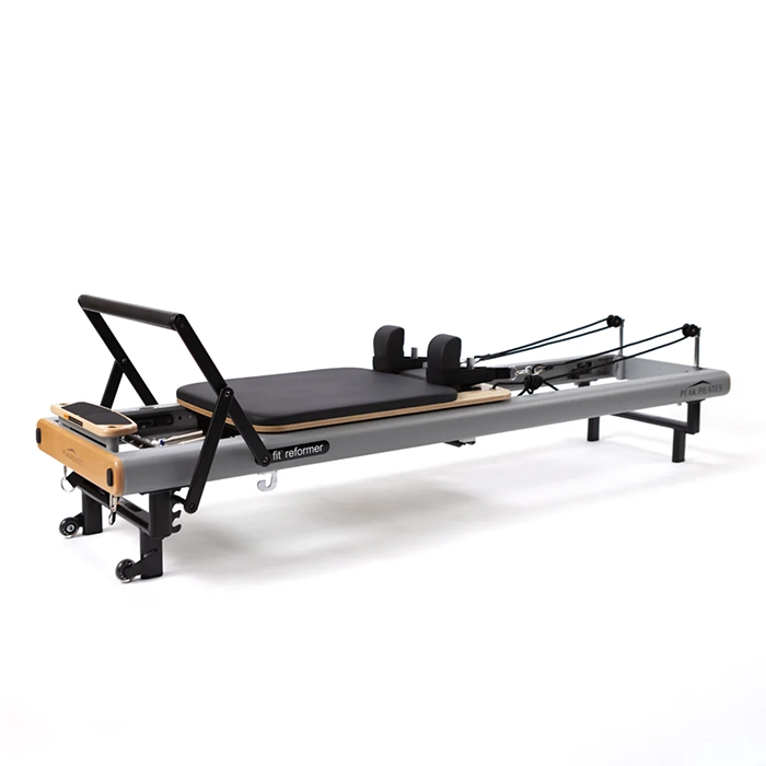 Peak Pilates fit Reformer Grey with Long Short Box accessory and aluminum rail frame Peak Pilates fit Reformer Grey with Long Short Box accessory and aluminum rail frame