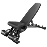 Pro Adjustable FID Weight Bench in matte black with laser-etched angle indicators
