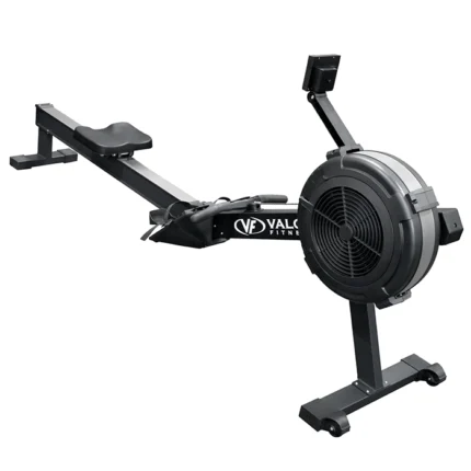 Pro Performance Air Rower Machine in black with extra-bright LED performance monitor