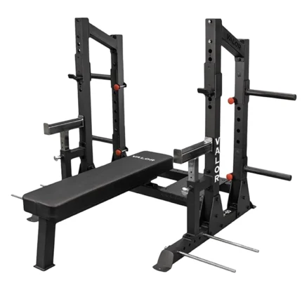 Professional Competition Powerlifting Flat Bench with 3x3 steel uprights and 4-inch pad